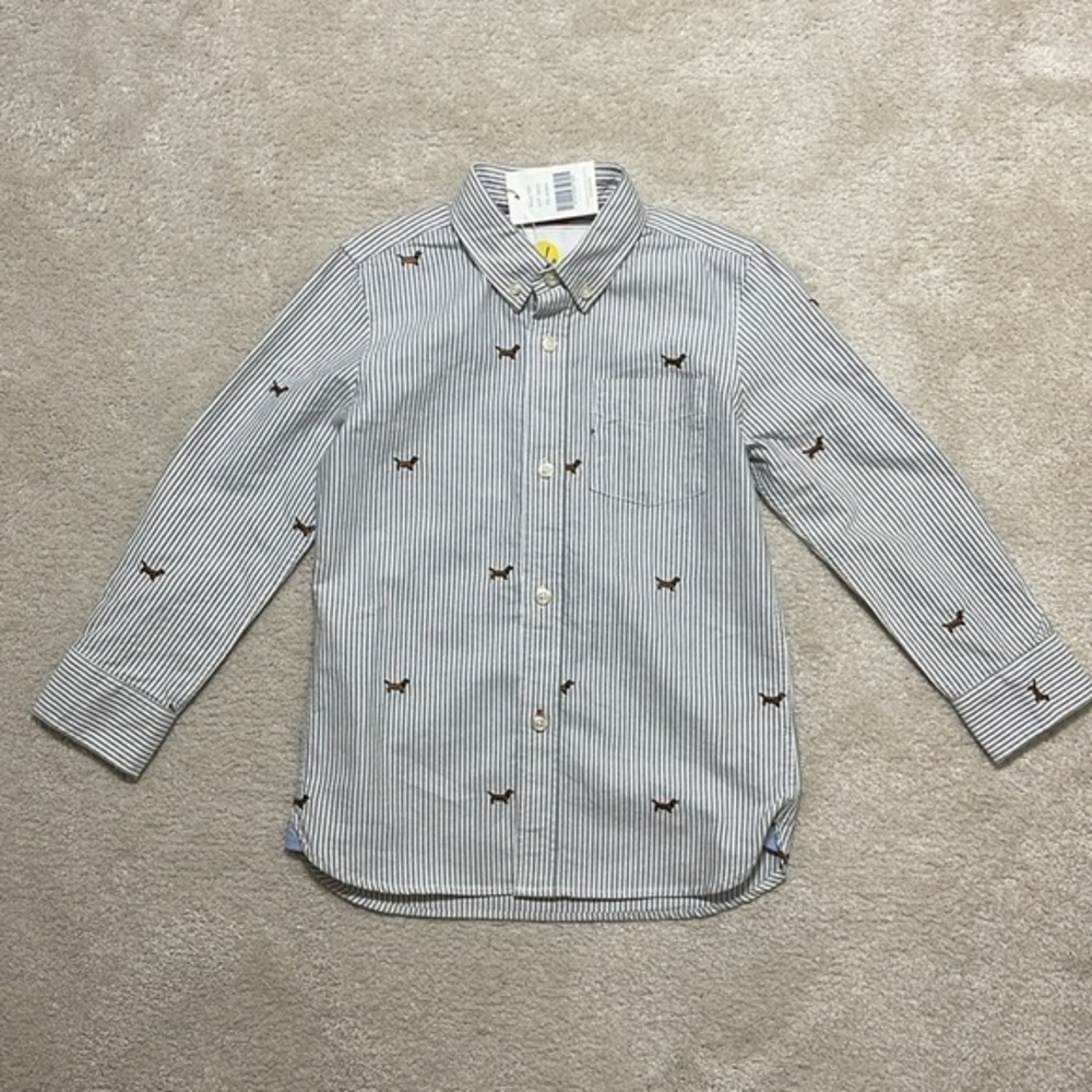 Boden Kids Button‎ Down Long Sleeve Top - Size 6-7Y